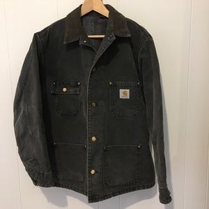 Vintage Black Canvas Carhartt Jacket